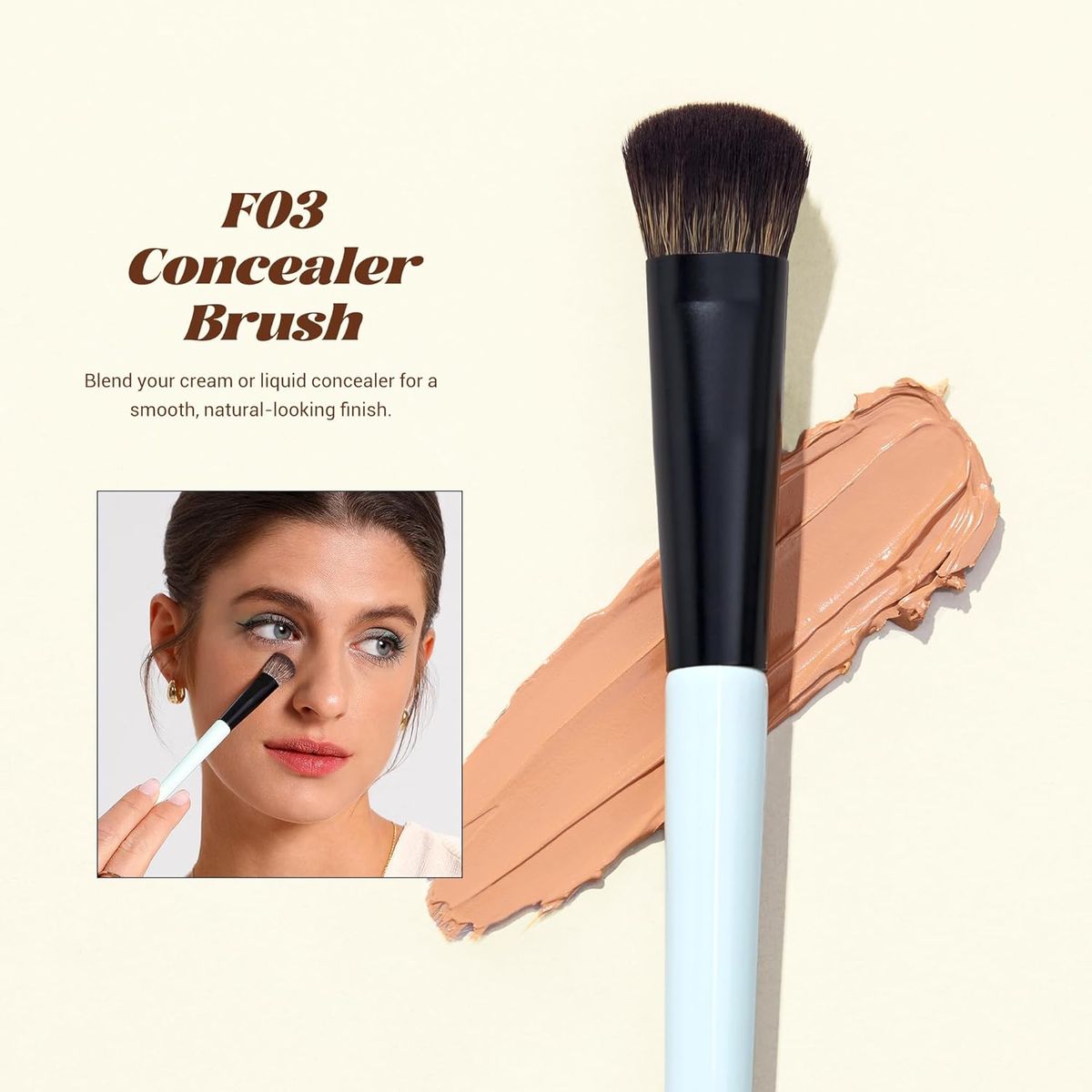 Jessup Double-Sided 3-Piece Face Brush Set with 2 Sponges