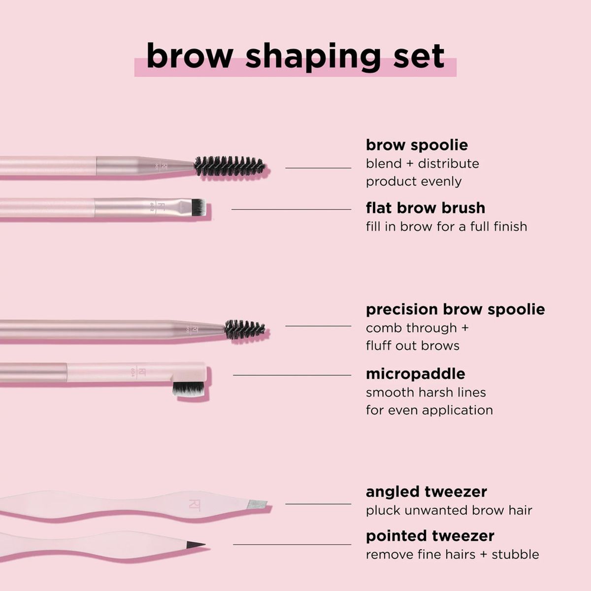Real Techniques 3-Piece Dual-Ended Brow Shaping Essentials Set Real Techniques 3-Piece Dual-Ended Brow Shaping Essentials Set