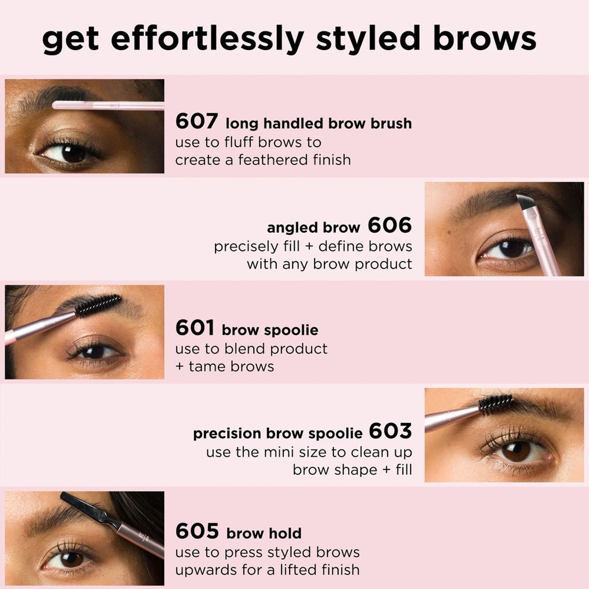 Real Techniques Brow Styling Set 3 Tools For Brow Lifting + Styling Real Techniques Brow Styling Set 3 Tools For Brow Lifting + Styling