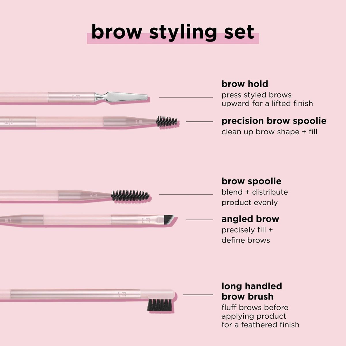 Real Techniques Brow Styling Set 3 Tools For Brow Lifting + Styling Real Techniques Brow Styling Set 3 Tools For Brow Lifting + Styling
