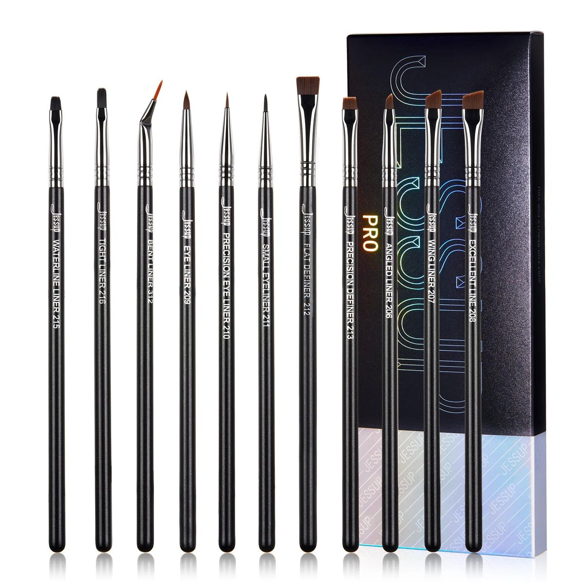 Jessup Professional Makeup Eyeliner Brush Set 11pcs Jessup Professional Makeup Eyeliner Brush Set 11pcs
