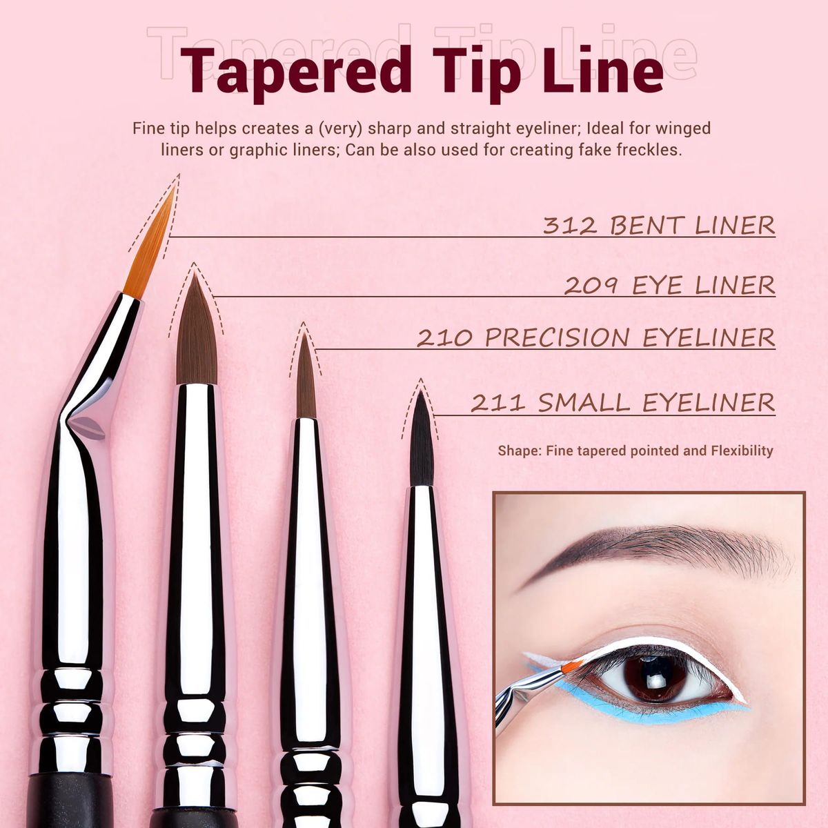 Jessup Professional Makeup Eyeliner Brush Set 11pcs Jessup Professional Makeup Eyeliner Brush Set 11pcs