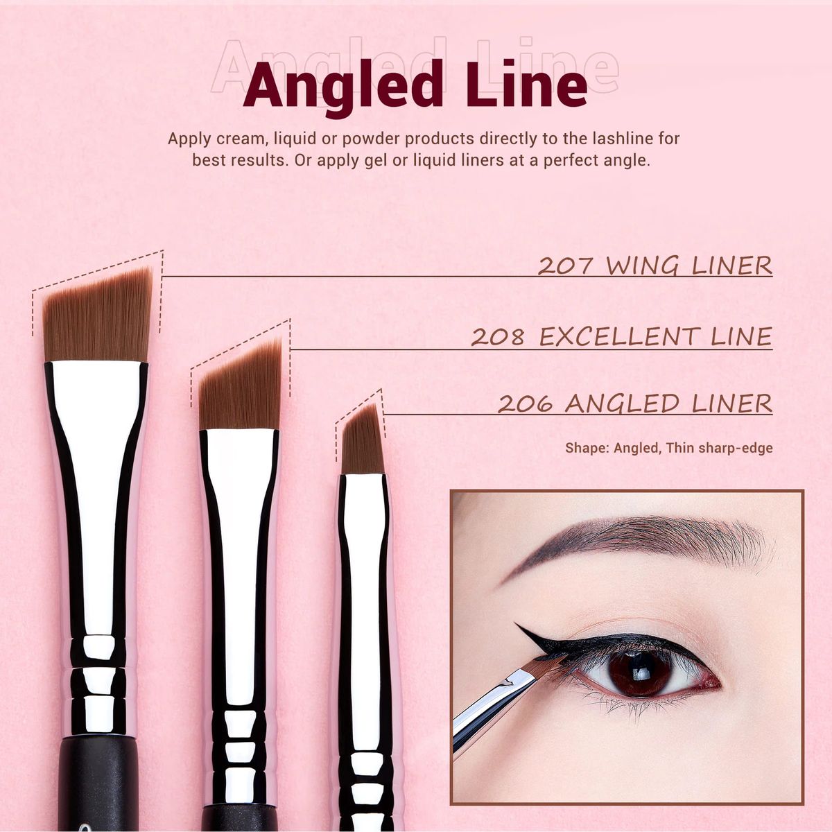 Jessup Professional Makeup Eyeliner Brush Set 11pcs Jessup Professional Makeup Eyeliner Brush Set 11pcs