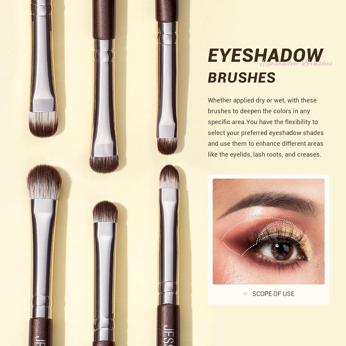 Jessup Professional Eye Makeup Brush Set 15-Piece for Blending and Brows Jessup Professional Eye Makeup Brush Set 15-Piece for Blending and Brows