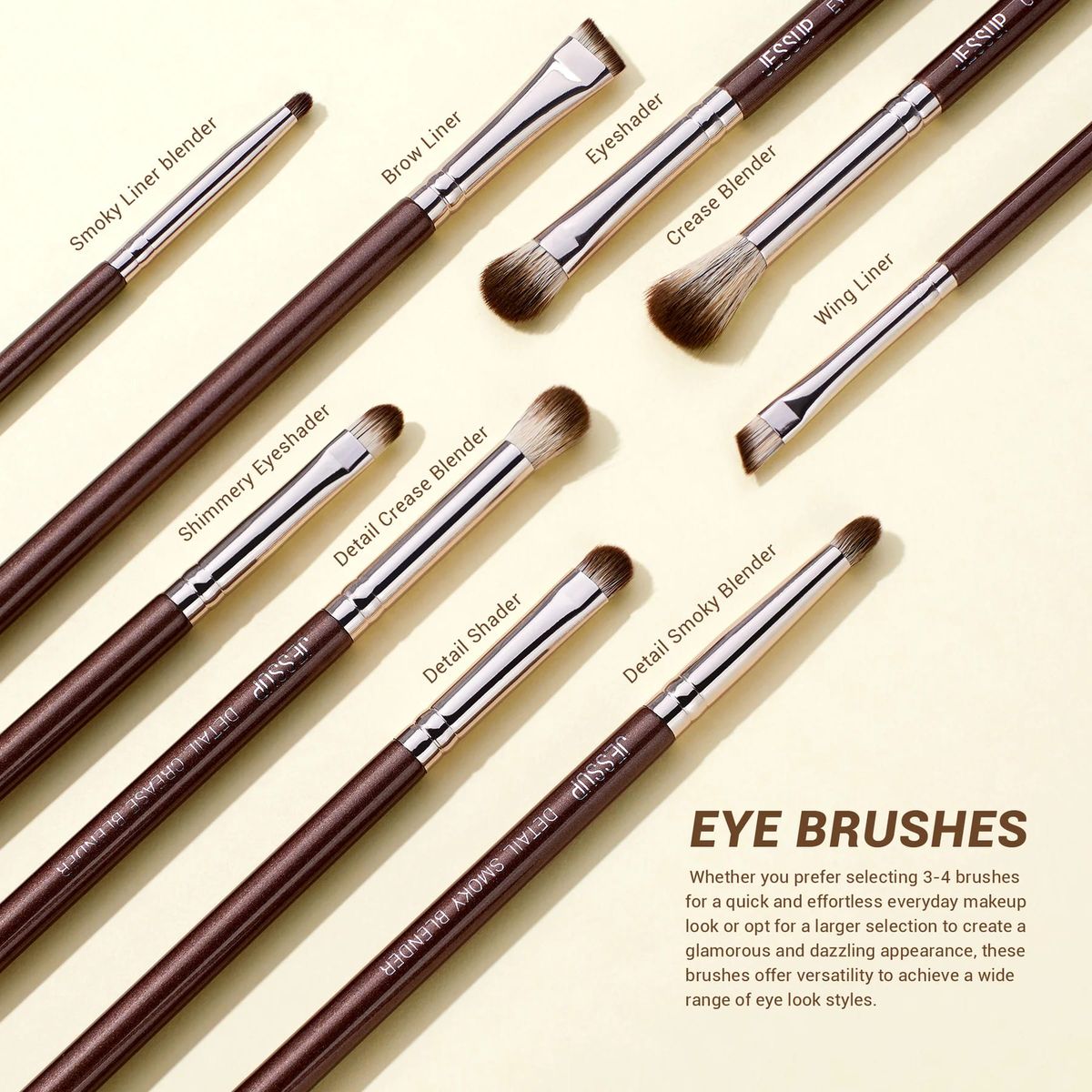Jessup Professional Eye Makeup Brush Set 15-Piece for Blending and Brows Jessup Professional Eye Makeup Brush Set 15-Piece for Blending and Brows
