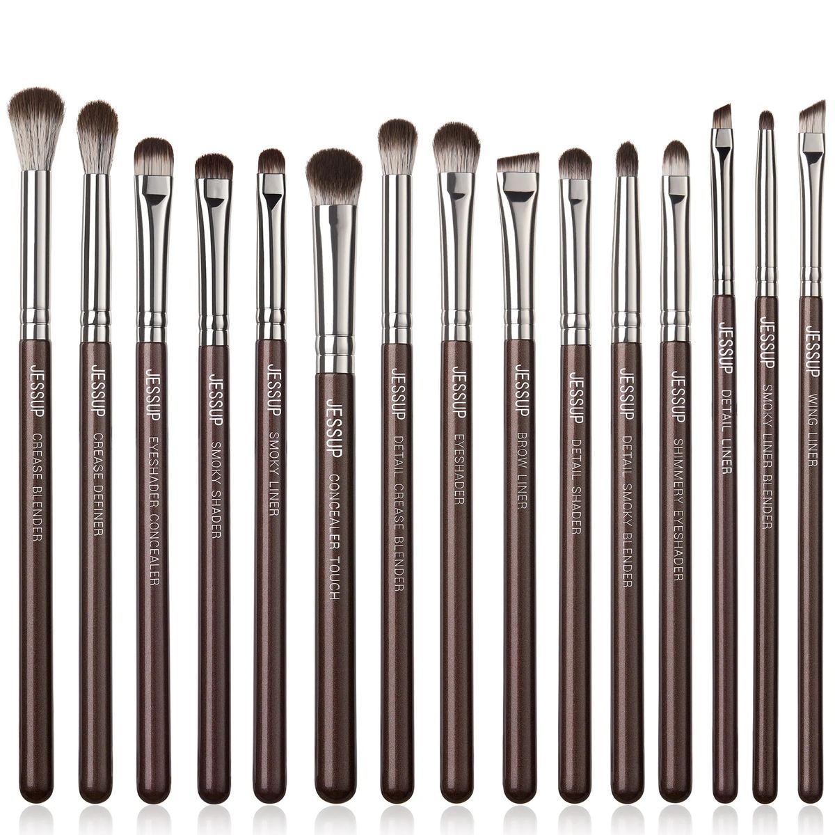 Jessup Professional Eye Makeup Brush Set 15-Piece for Blending and Brows Jessup Professional Eye Makeup Brush Set 15-Piece for Blending and Brows