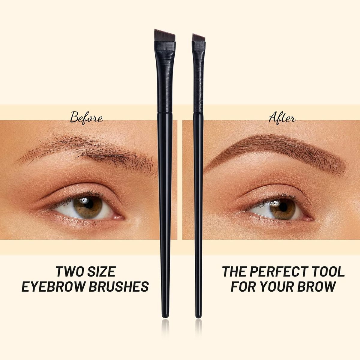 BS-MALL 2-Piece Super Thin Eyebrow and Concealer Brush Set