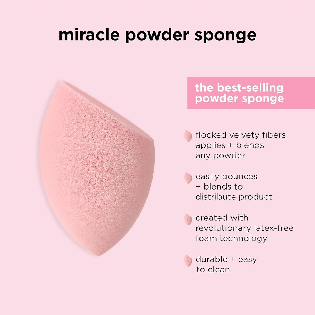 Real Techniques Miracle Powder Sponge Pink