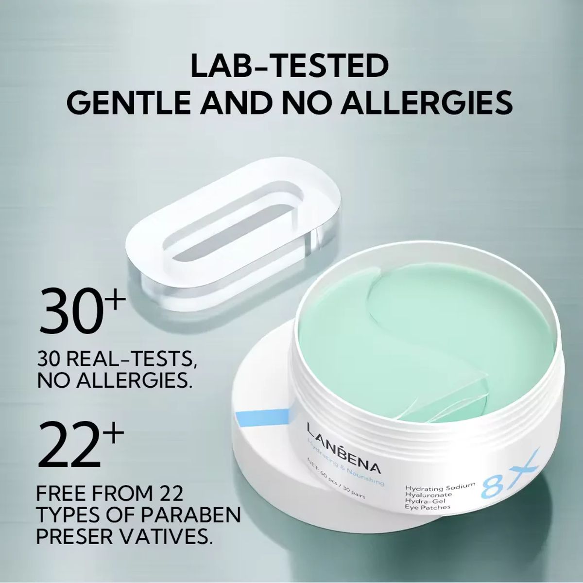 Lanbena 60-Piece Hydra-Gel Eye Patches 30 Pairs Hydrating