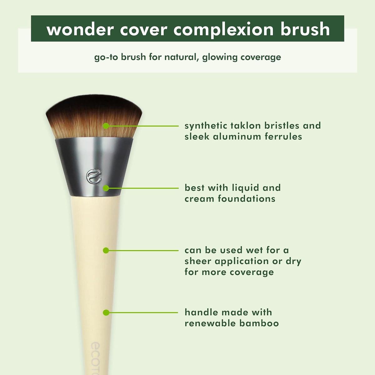EcoTools Wonder Cover Complexion Makeup Brush EcoTools - Women's Makeup Accessories 1