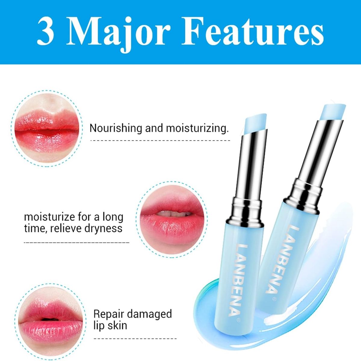 Lanbena Hydrating Lip Balm with Hyaluronic Acid for Soft Lips Lanbena Hydrating Lip Balm with Hyaluronic Acid for Soft Lips