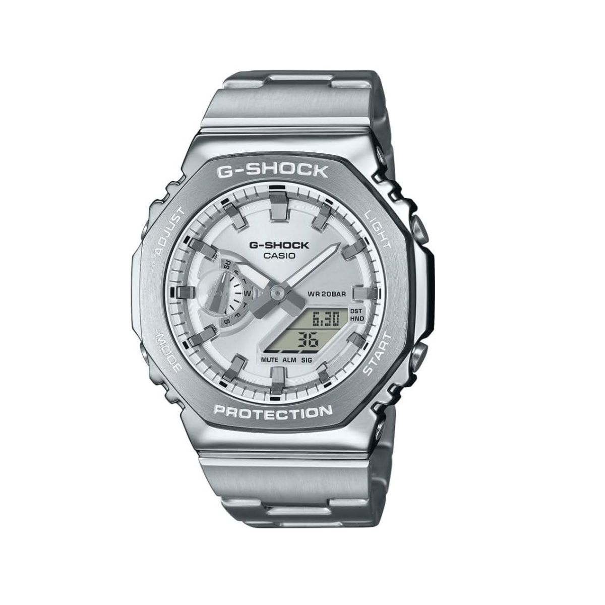 Casio G-Shock GM-2110D-7ADR Full Metal Silver Men’s Watch Casio - Men's Dress Watches