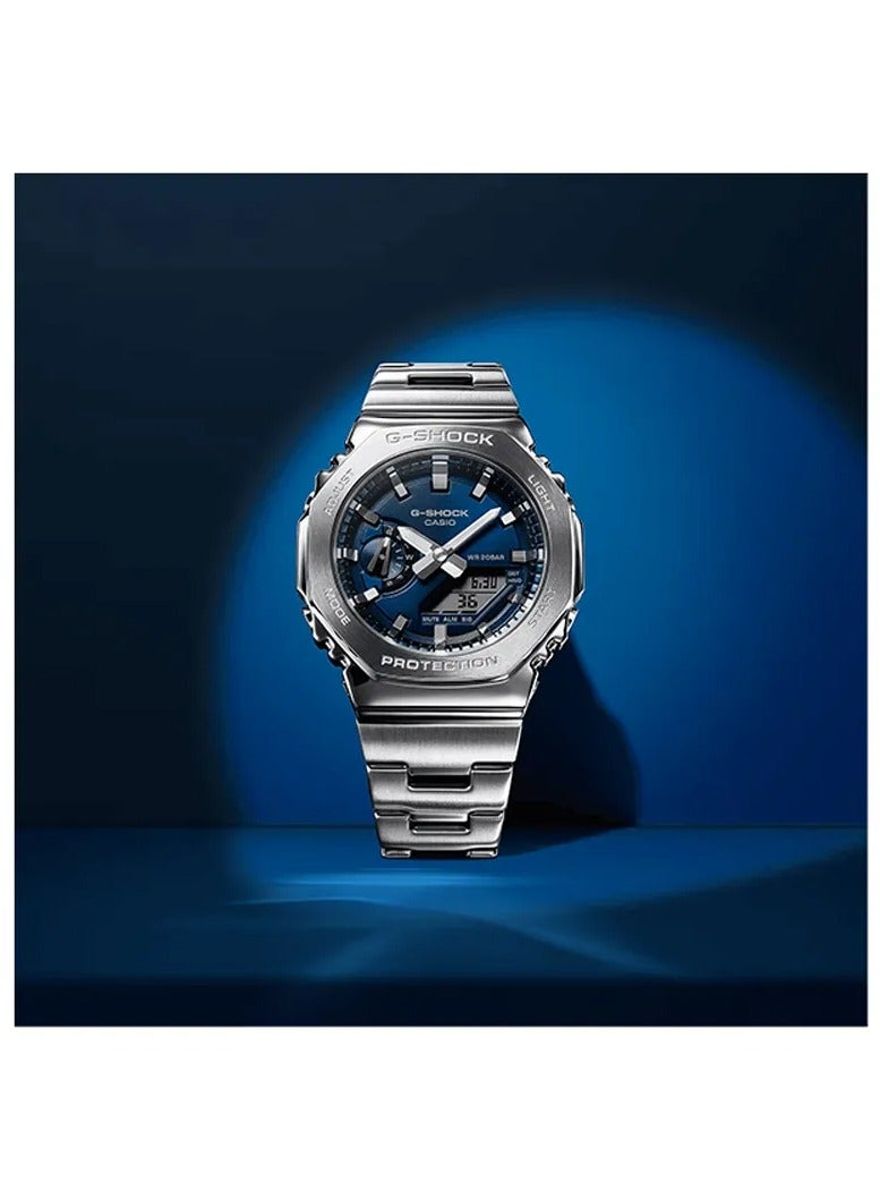 Casio G-Shock Octagonal Navy Blue Stainless Steel Watch GM2110D-2B Casio - Men's Dress Watches 2