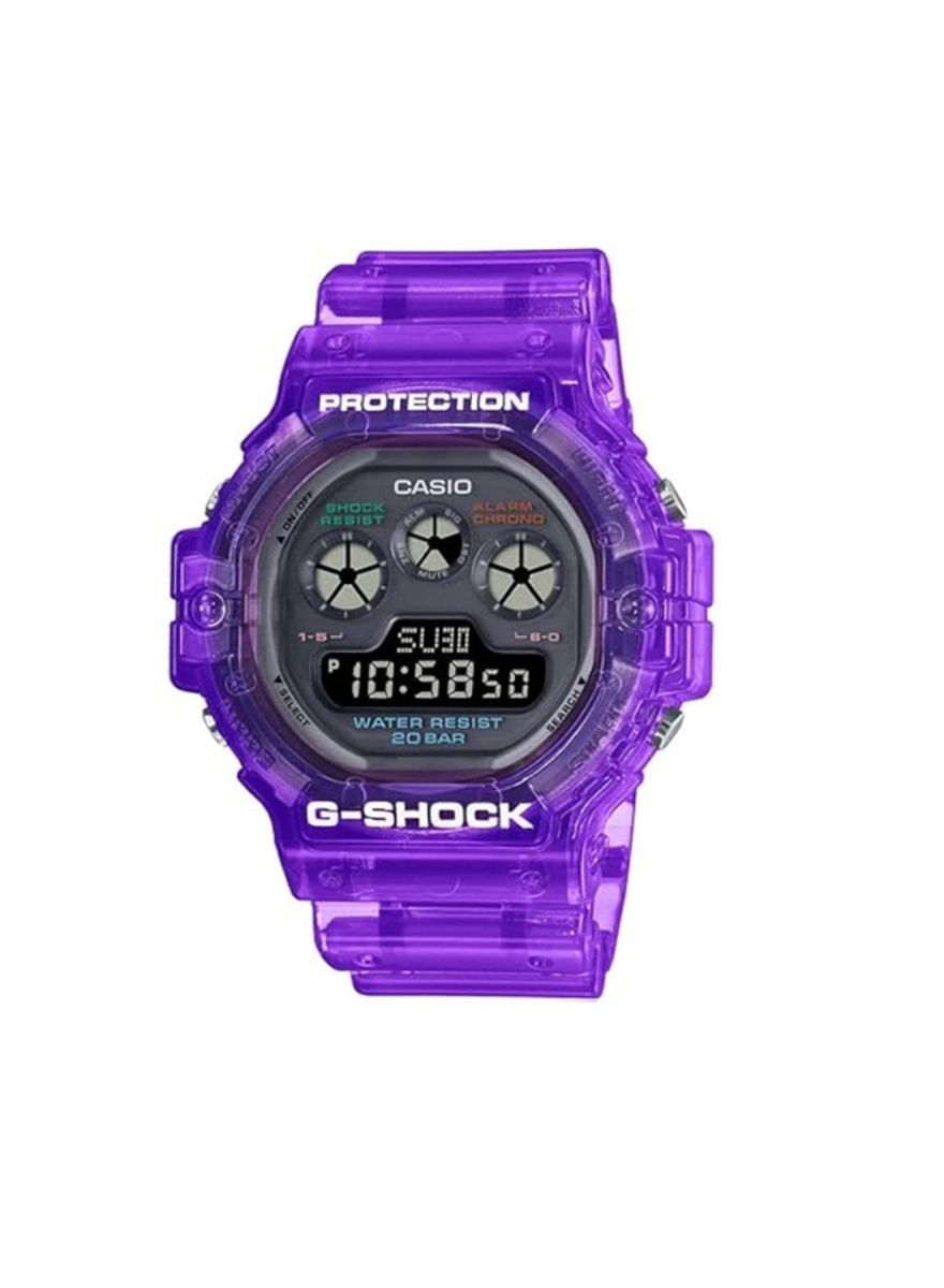 Casio G-Shock Watch - DW-5900JT-6DR Clear Dial, Purple Band Casio - Women's Smart & Digital Watches