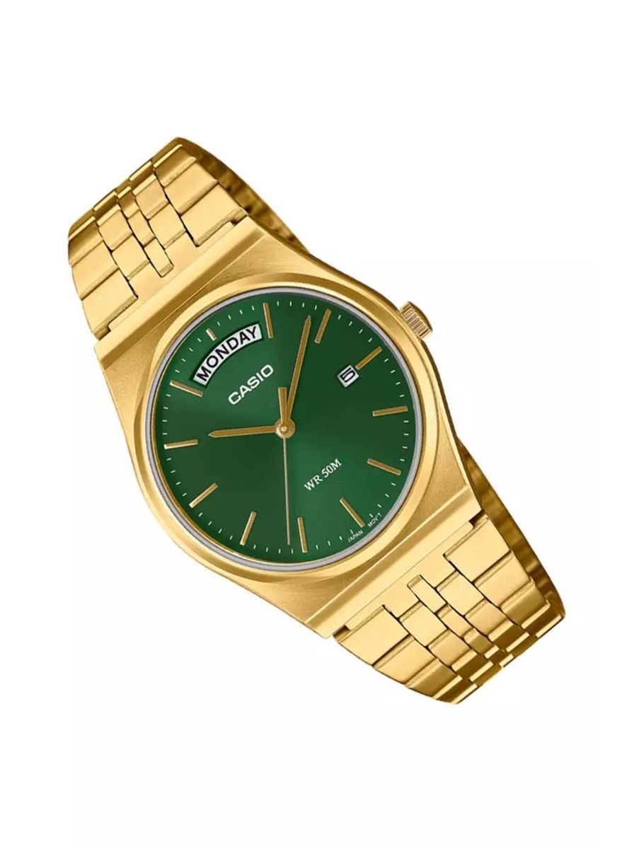 Casio MTP-B146G-9AV Quartz Gold Dial Stainless Steel Watch