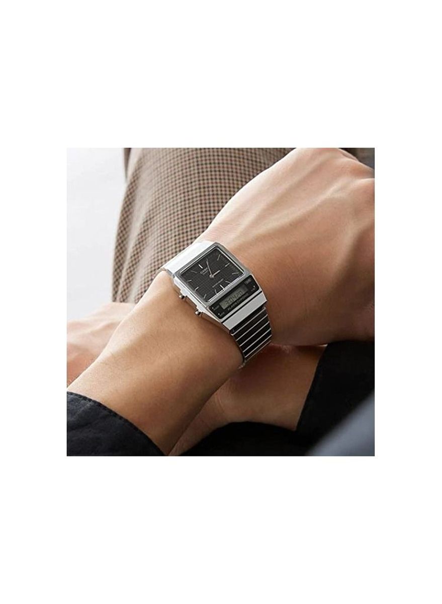 Casio Men's Stainless Steel Analog-Digital Quartz Watch AQ-800E-1ADF Casio Men's Stainless Steel Analog-Digital Quartz Watch AQ-800E-1ADF