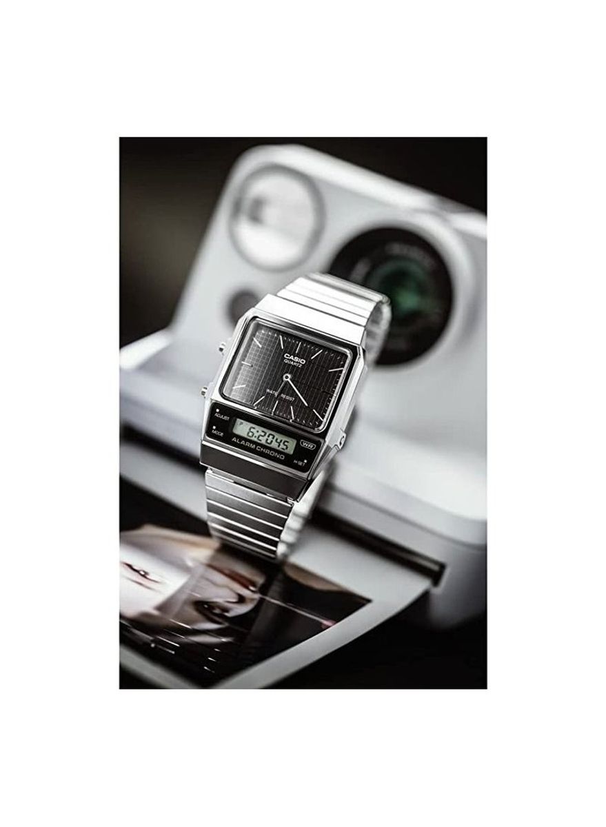 Casio Men's Stainless Steel Analog-Digital Quartz Watch AQ-800E-1ADF Casio Men's Stainless Steel Analog-Digital Quartz Watch AQ-800E-1ADF