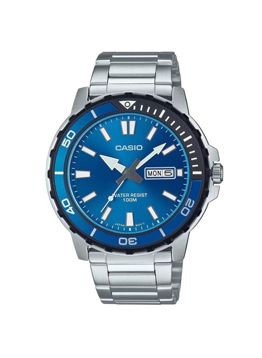 Casio Men's Watch with Blue Dial and Calendar MTD-125D-2A1VDF Casio - Men's Dress Watches