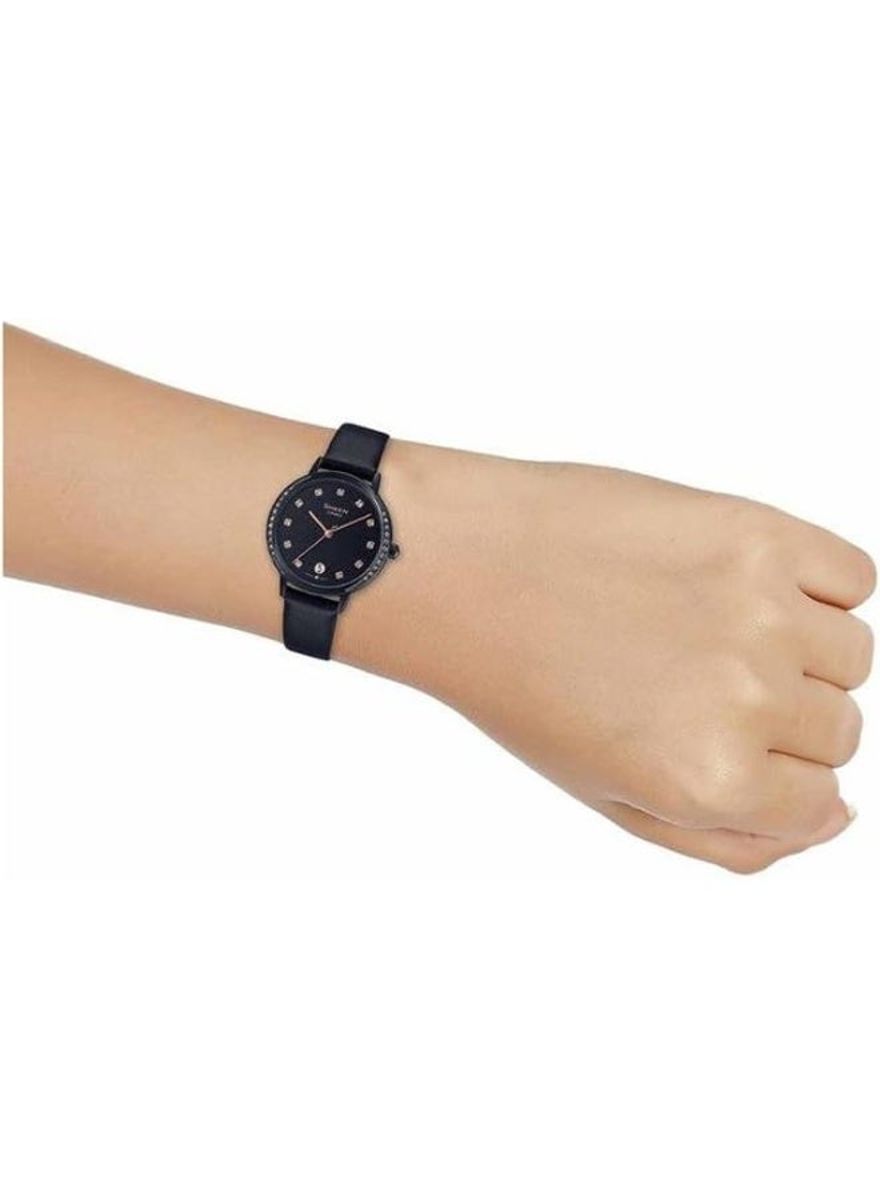 Elegant Casio Sheen Women's Watch with Black Leather Band SHE-4056BL-1AUDF Casio - Women's Dress Watches 2
