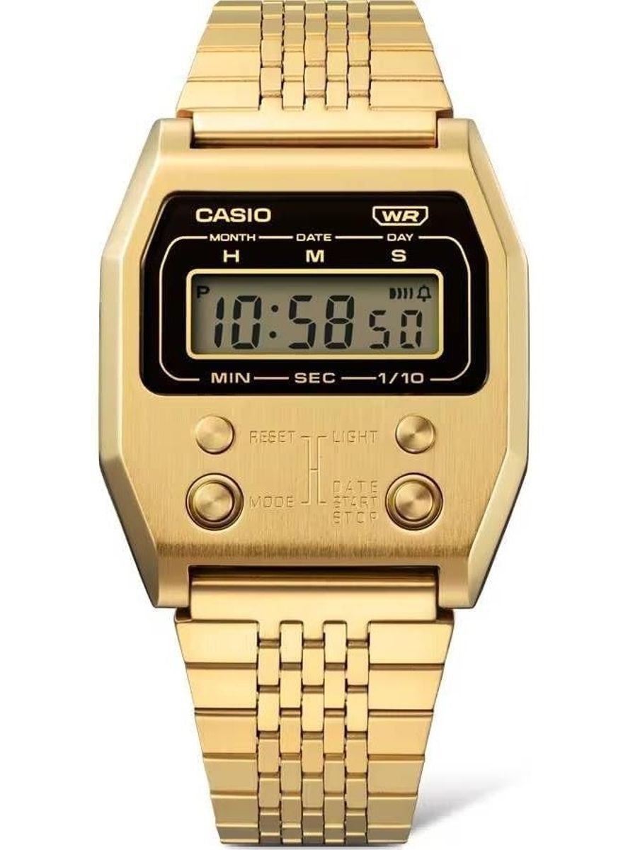 Casio Unisex Watch A1100G-5DF Stylish Gold Dual Display Casio - Women's Smart & Digital Watches 1