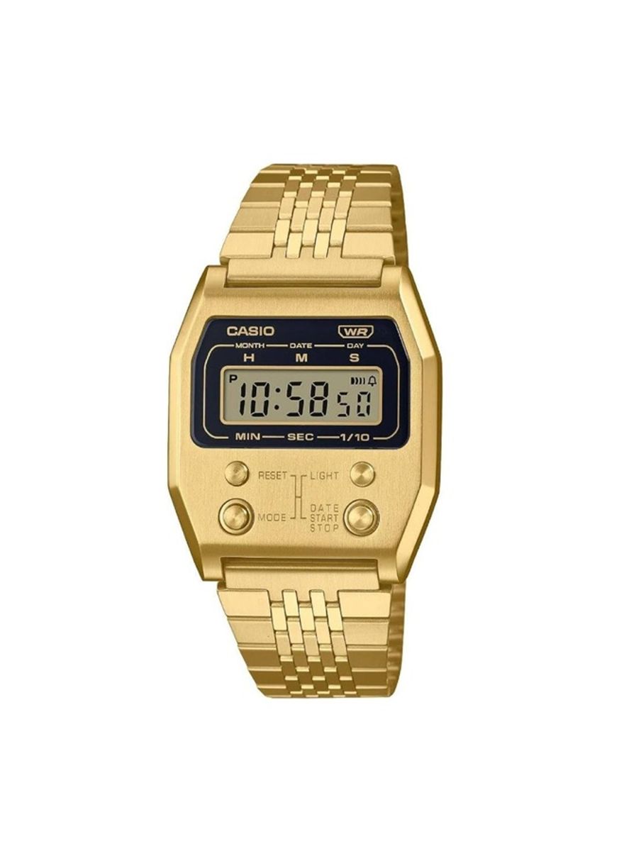 Casio Unisex Watch A1100G-5DF Stylish Gold Dual Display Casio - Women's Smart & Digital Watches