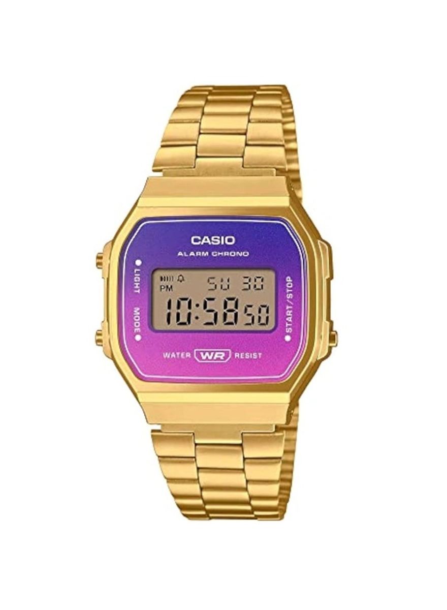 Casio Unisex Digital Watch with Gold Dial & Band A168WERG-2ADF Casio - Women's Smart & Digital Watches