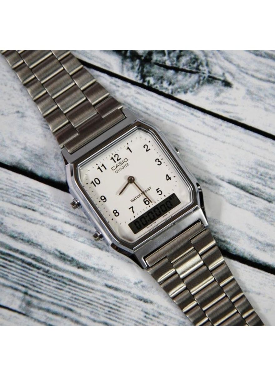 Stylish Casio Men's Watch with Dual Time Display - AQ-230A-7BMQ Casio - Men's Dress Watches 3