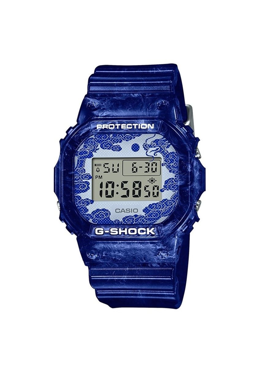 G-SHOCK Blue White Porcelain Inspired Men's Watch - DW-5600BWP-2DR Casio - Men's Smart & Digital Watches