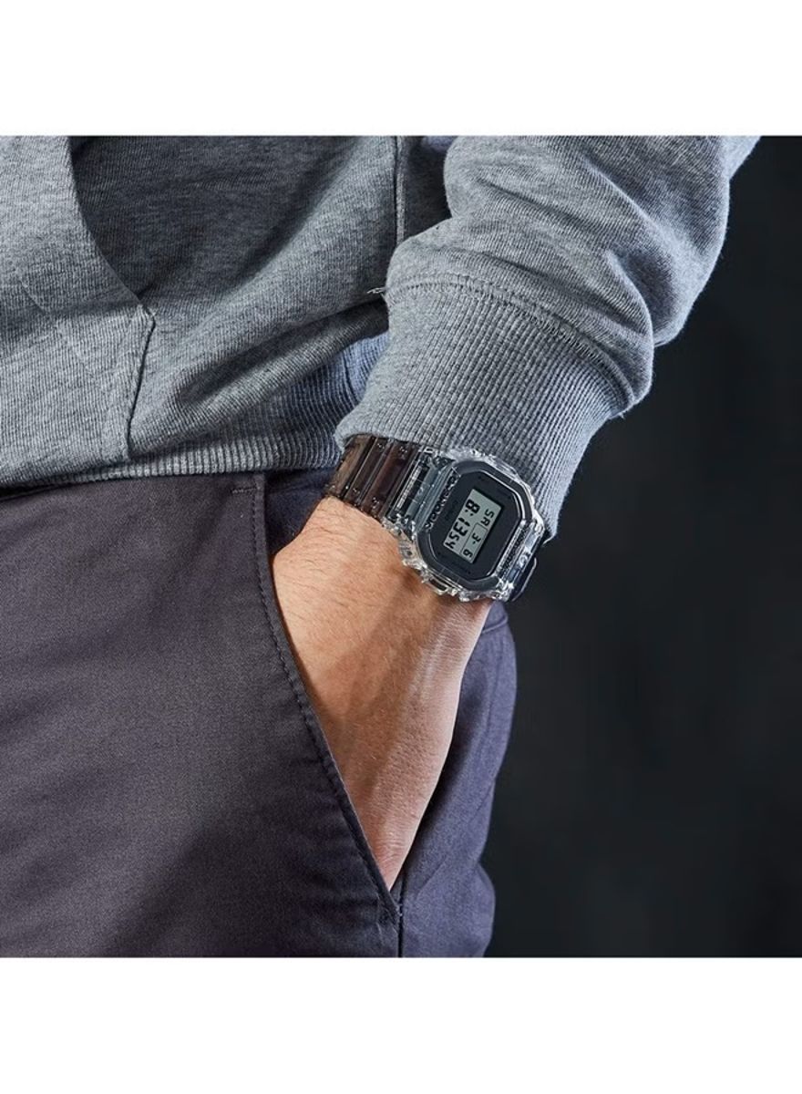 G-Shock Men's Transparent Resin Digital Watch DW-5600SK-1DR