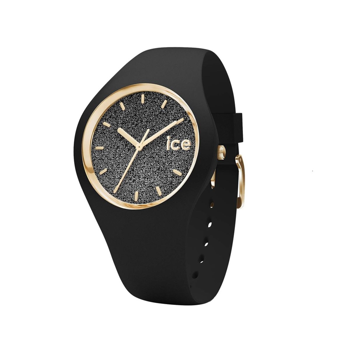 Elegant Black Glitter Medium Women’s Ice Watch 001356 Ice Watch - Women's Dress Watches