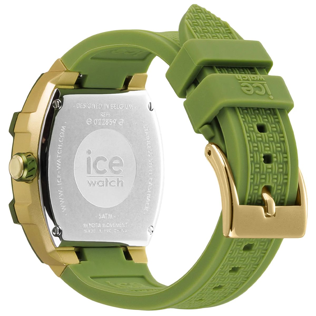 Elegant ICE Gold Forest Green Unisex Silicone Watch - 022859 Elegant ICE Gold Forest Green Unisex Silicone Watch - 022859