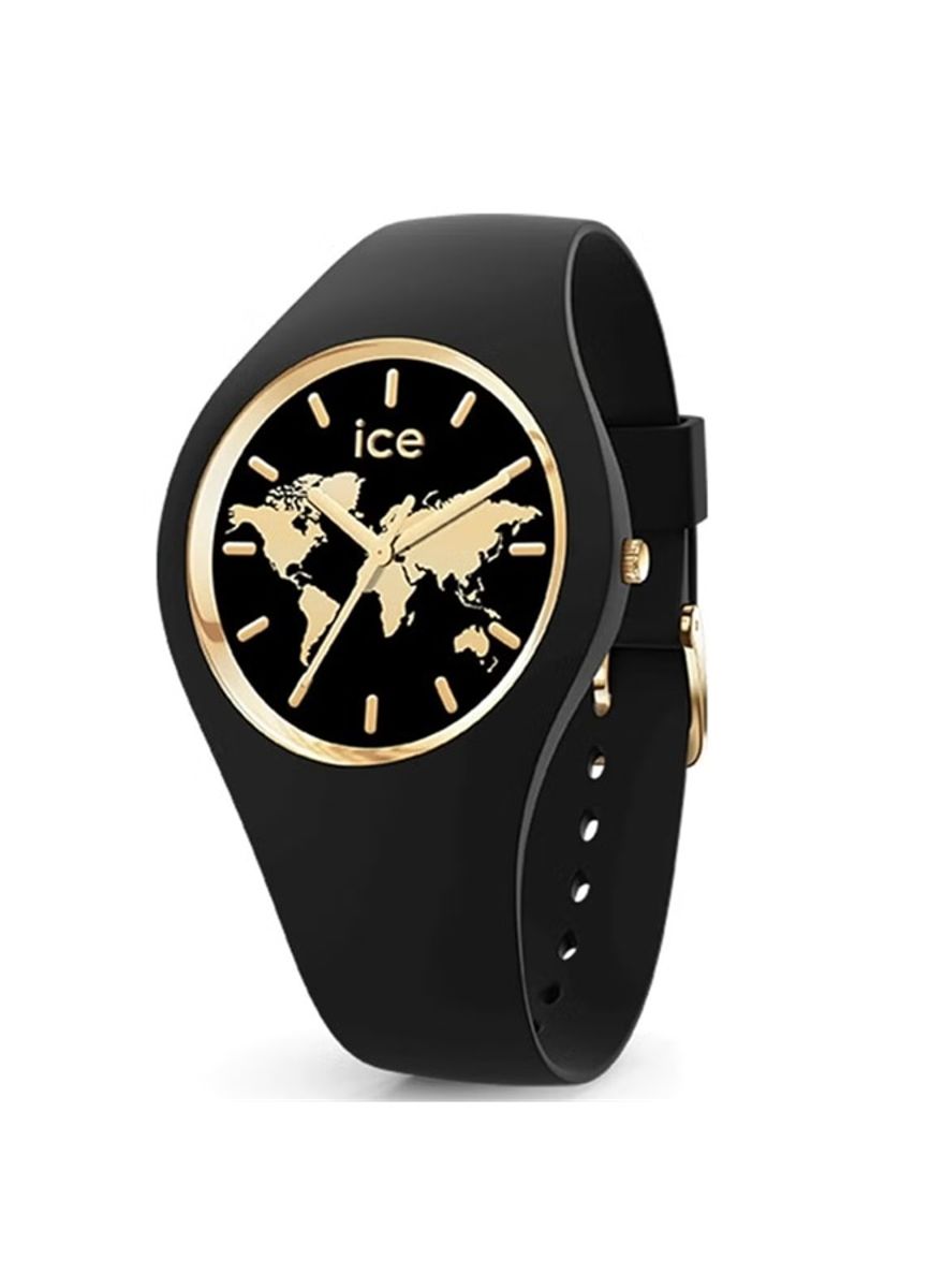 Stylish Black Ice-Watch with Gold Dial for Men & Women - 022485 Ice Watch - Men's Dress Watches