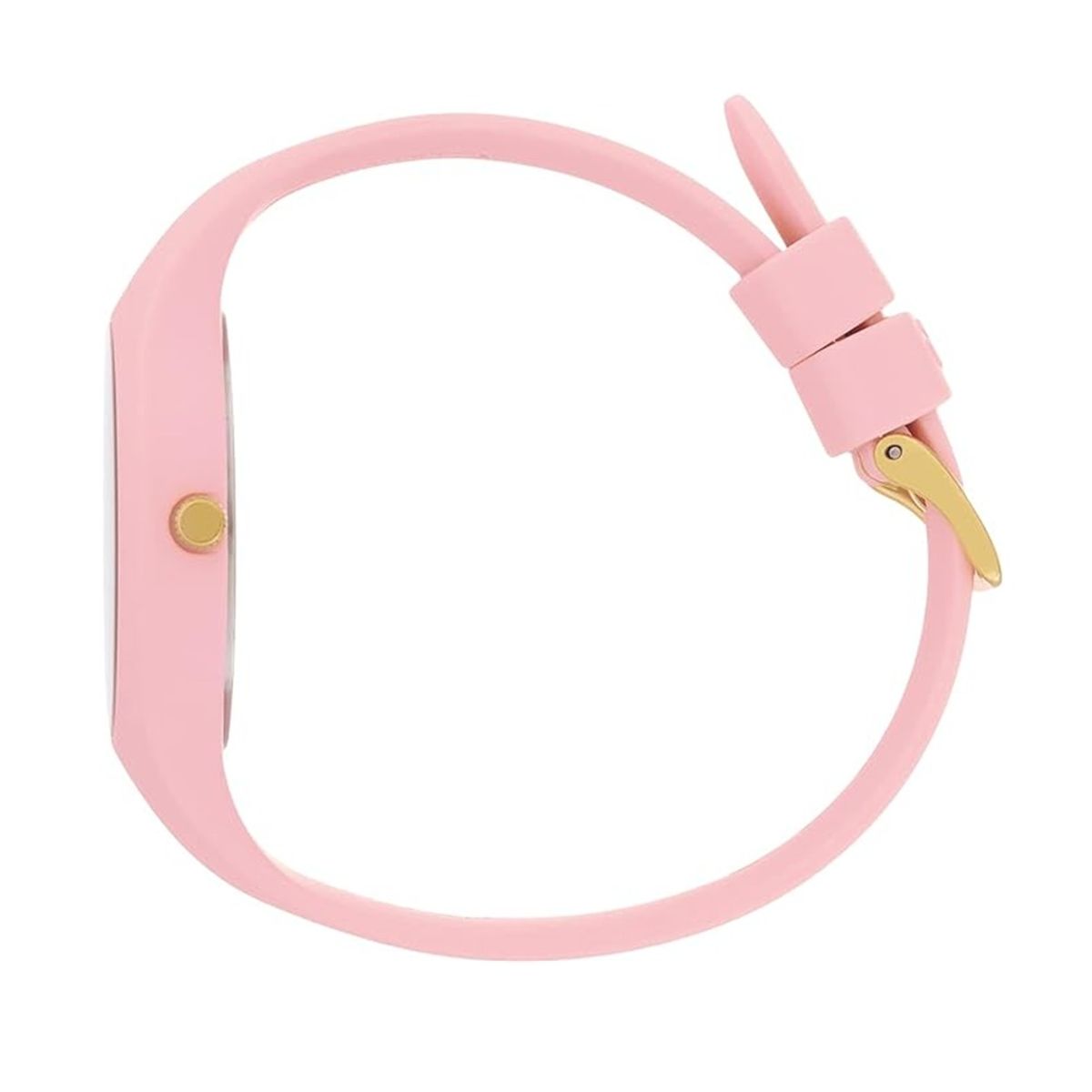 Chic Pink Ice-Watch with Gold Accents & Durability 021362