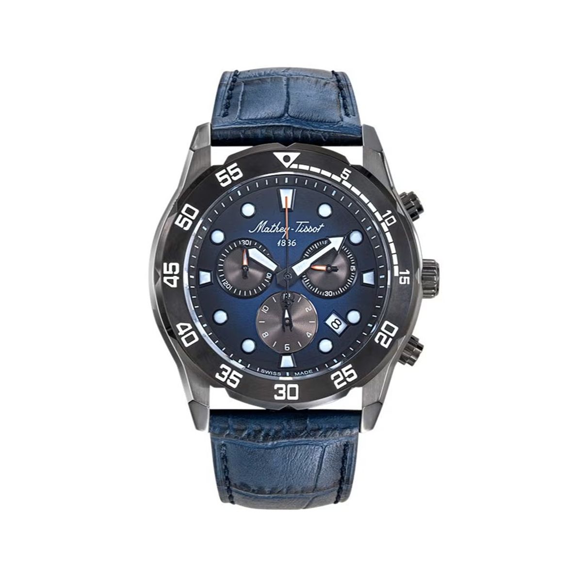 Mathey Tissot Bolton II Quartz Chronograph Watch Features H121CHLNB Mathey-Tissot - Men's Dress Watches