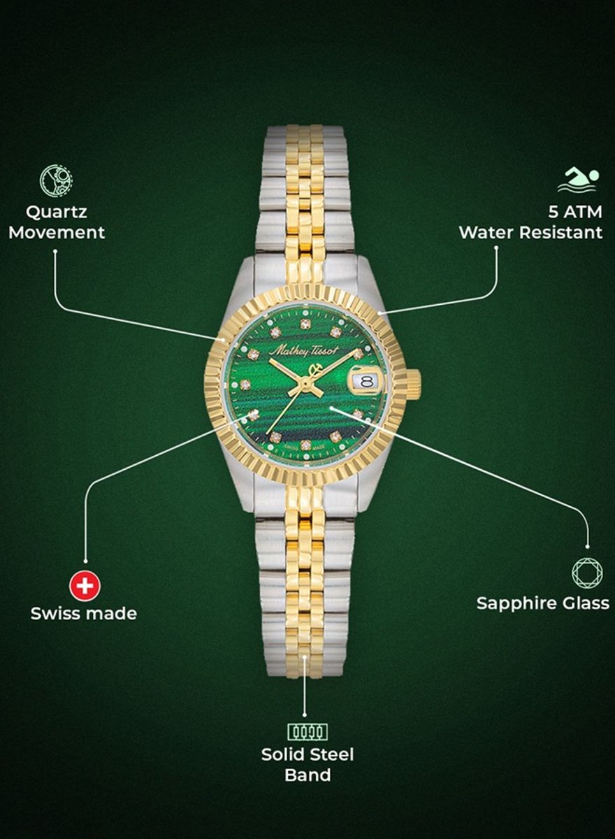 Mathey-Tissot Mathy II Green Dial Ladies Watch D710BSV Mathey-Tissot Mathy II Green Dial Ladies Watch D710BSV