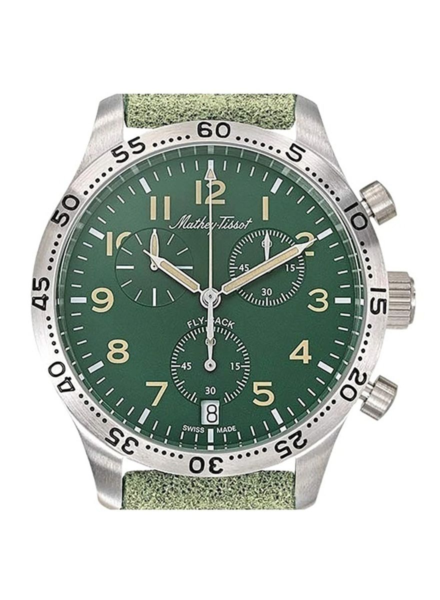 Mathey-Tissot Type 21 Chronograph Green Dial Men's Watch H1821CHALV Mathey-Tissot Type 21 Chronograph Green Dial Men's Watch H1821CHALV