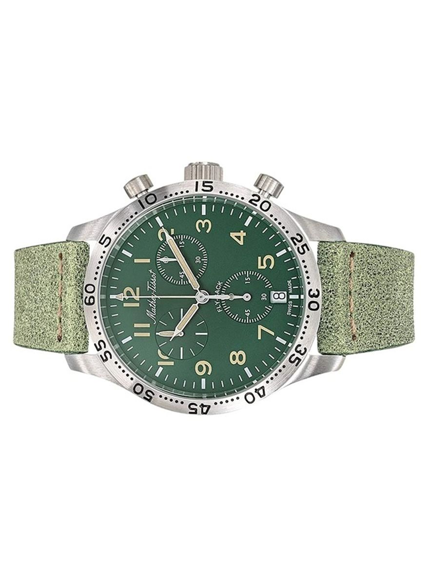 Mathey-Tissot Type 21 Chronograph Green Dial Men's Watch H1821CHALV Mathey-Tissot Type 21 Chronograph Green Dial Men's Watch H1821CHALV
