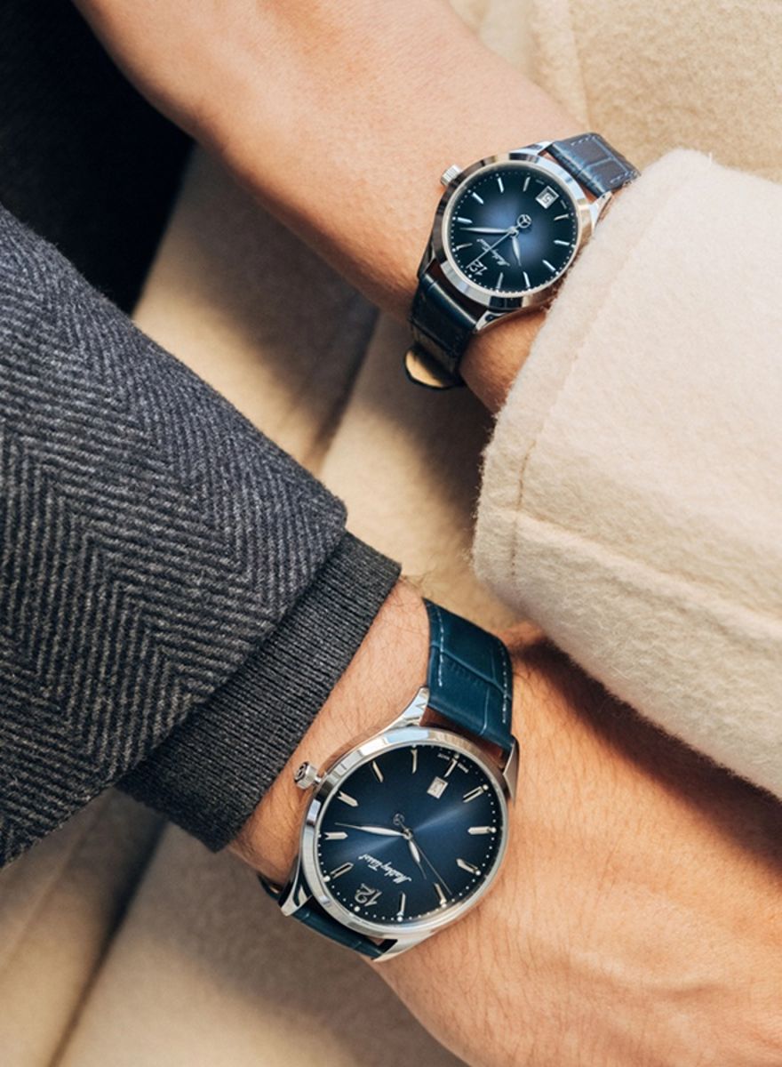 Mathey-Tissot Urban Blue Dial Blue Leather Men's Watch H411ABU