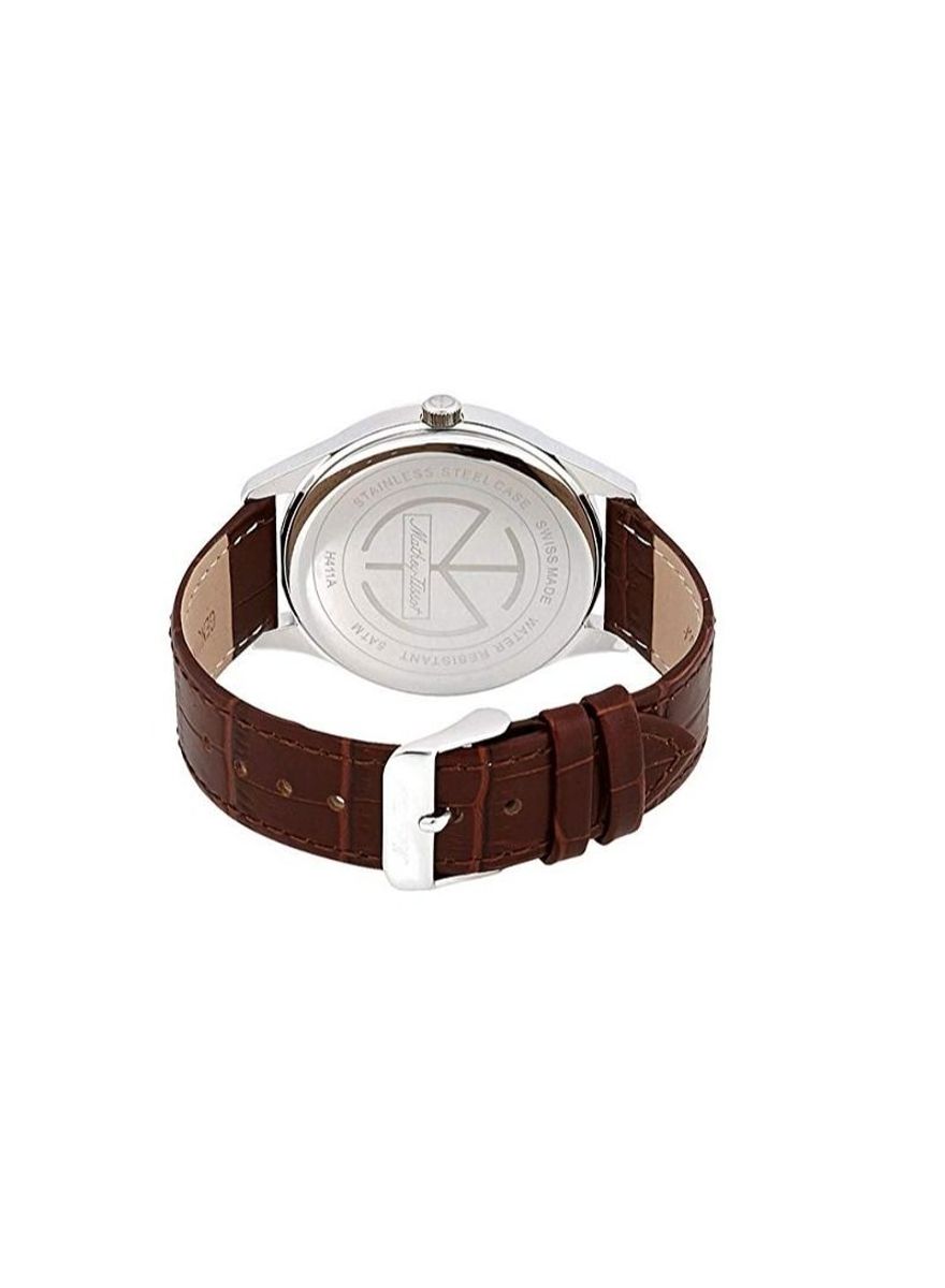 Mathey-Tissot Urban Brown Dial Leather Men's Watch H411AM