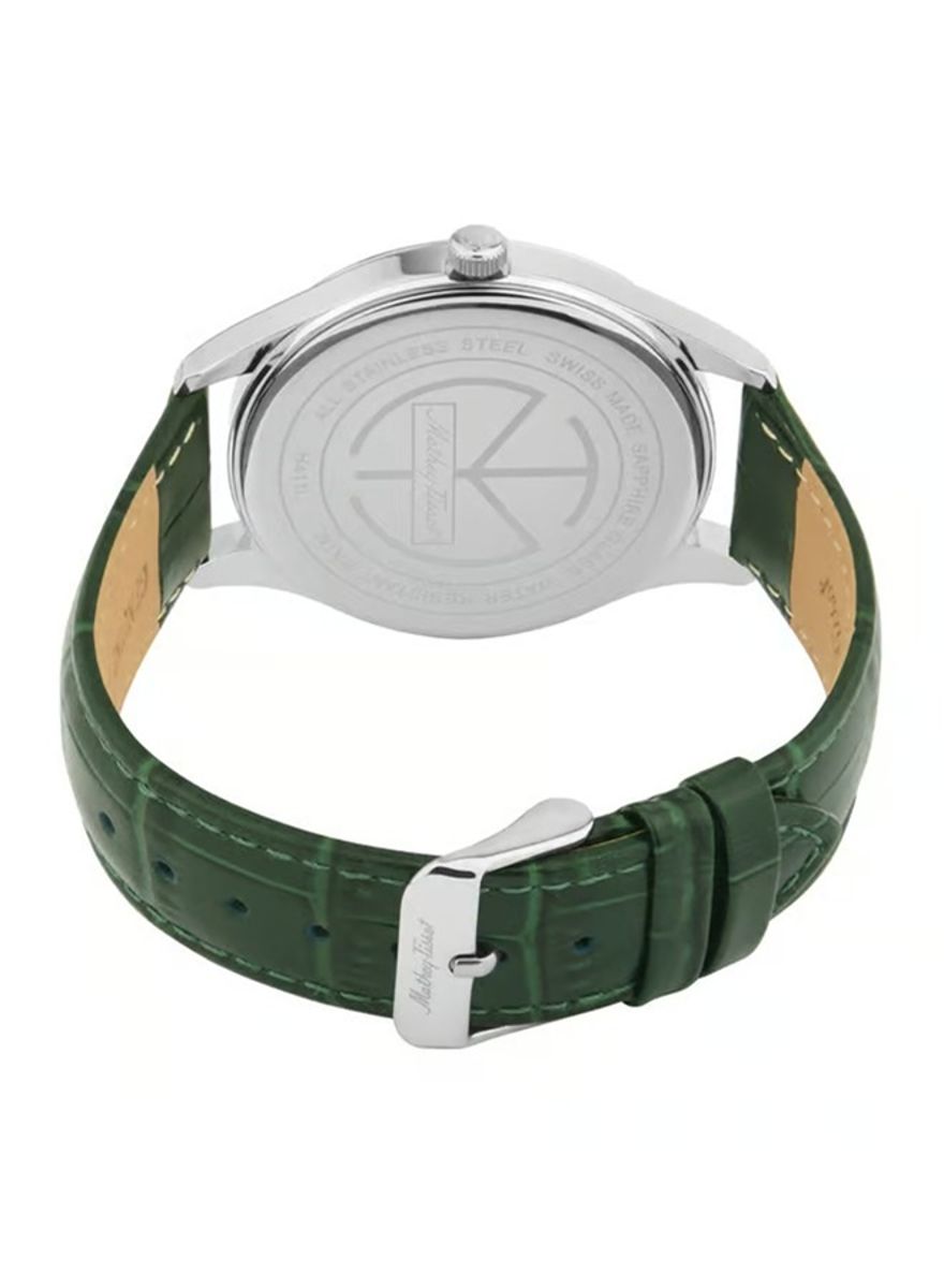 Mathey-Tissot Urban Moon Leather Strap Green Dial Quartz H411LAVM