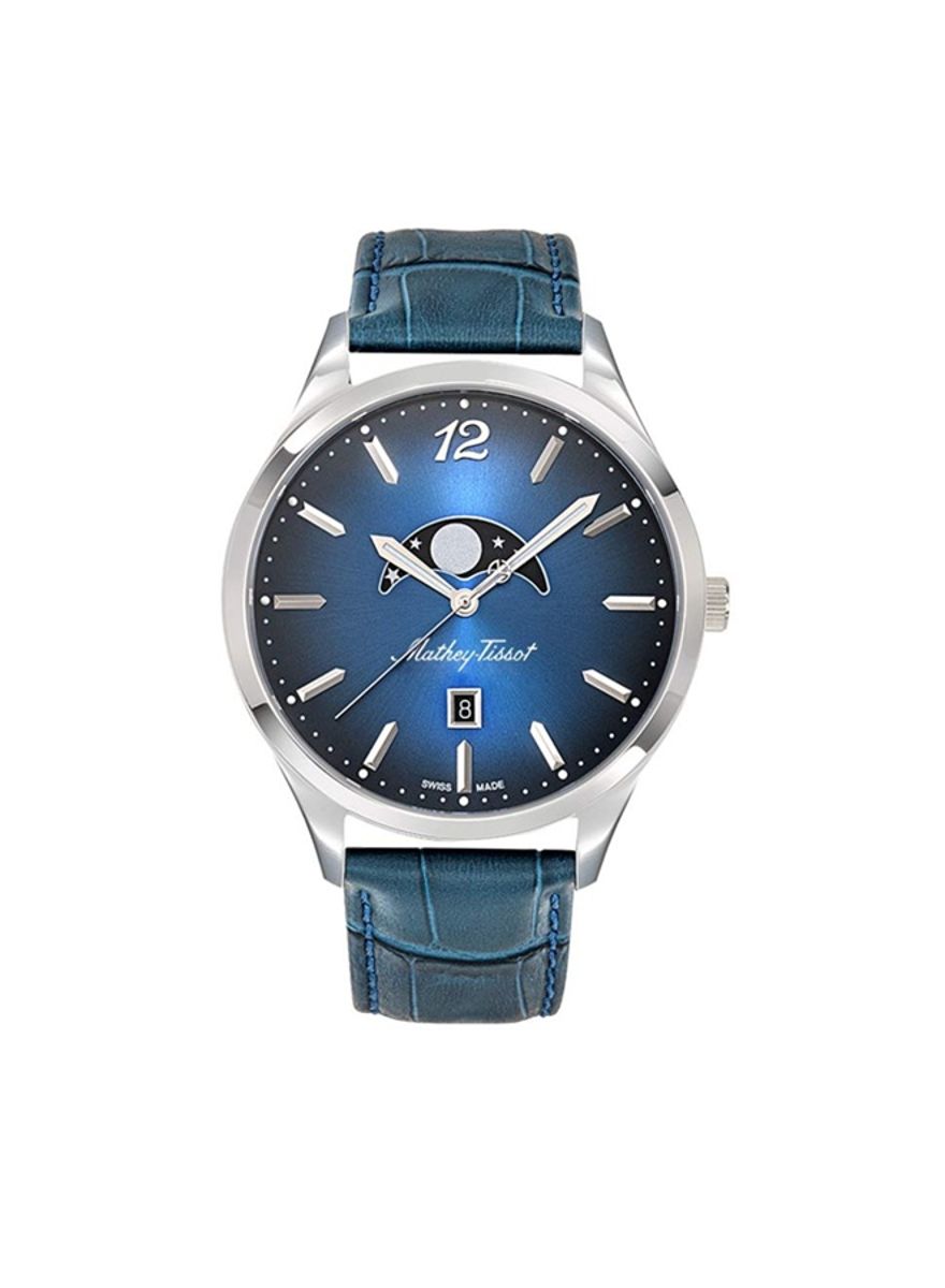 Mathey-Tissot Urban Moon Quartz Watch with Blue Dial H411LABU Mathey-Tissot - Men's Dress Watches
