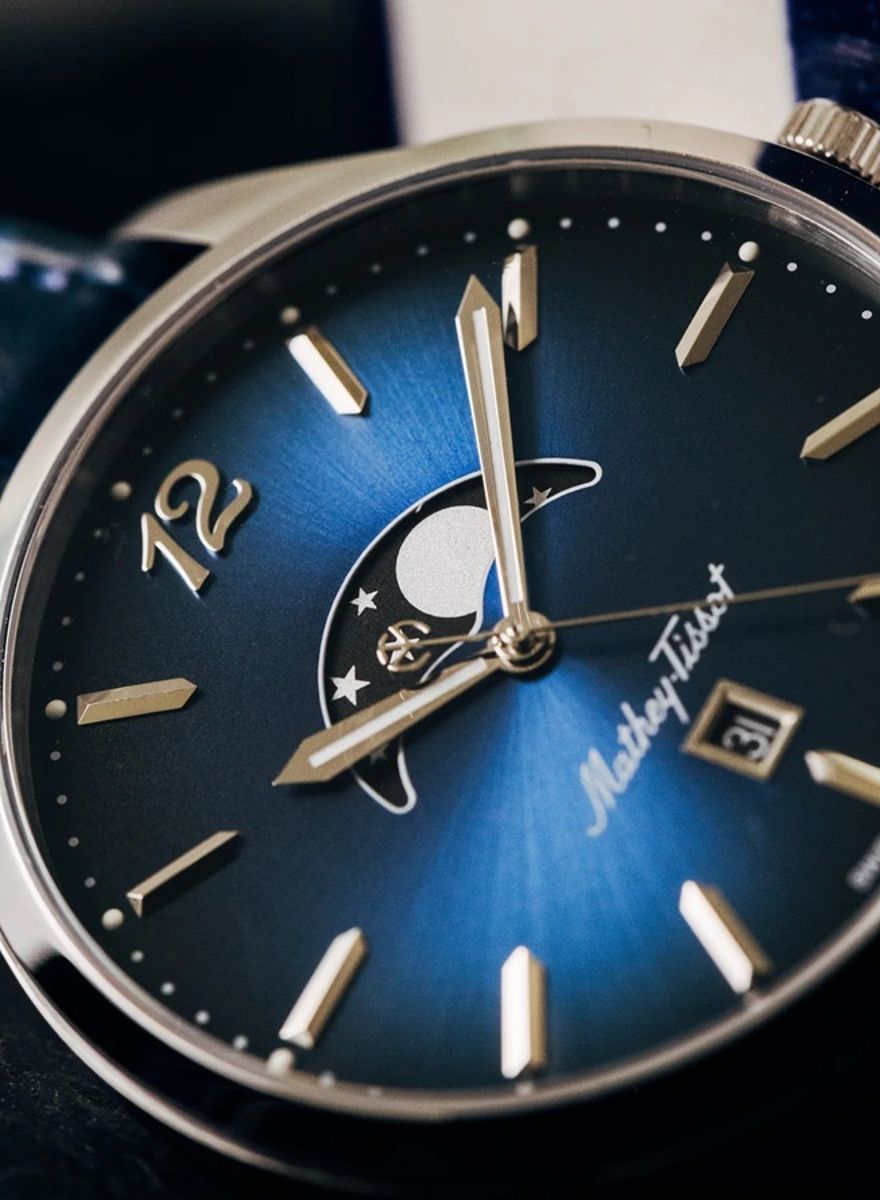 Mathey-Tissot Urban Moon Quartz Watch with Blue Dial H411LABU Mathey-Tissot Urban Moon Quartz Watch with Blue Dial H411LABU
