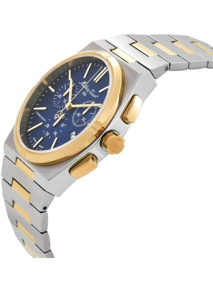 Mathey-Tissot Zoltan Chronograph Blue Dial Two-Tone Men's Watch H117CHBBU Mathey-Tissot - Men's Dress Watches 1