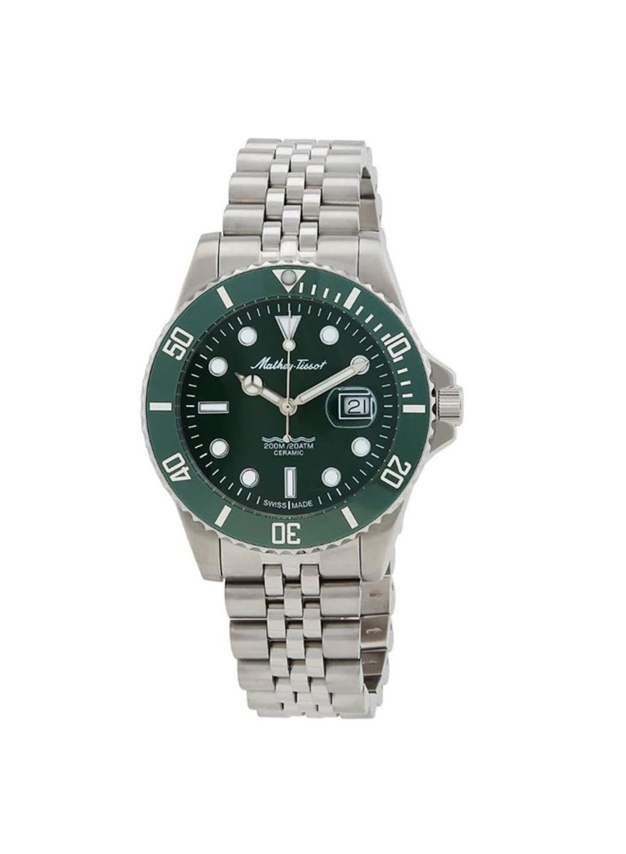Mathey-Tissot Ceramic Quartz Men's Watch with Green Dial H901CRAV Mathey-Tissot - Men's Dress Watches
