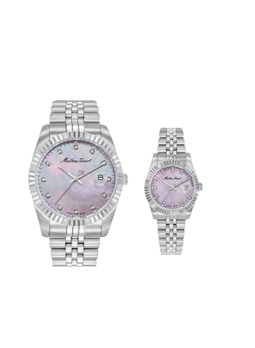 Mathey-Tissot Mathy II Elegant Quartz Couples Watch Set H710AVIO-D810AVIO Mathey-Tissot Mathy II Elegant Quartz Couples Watch Set H710AVIO-D810AVIO