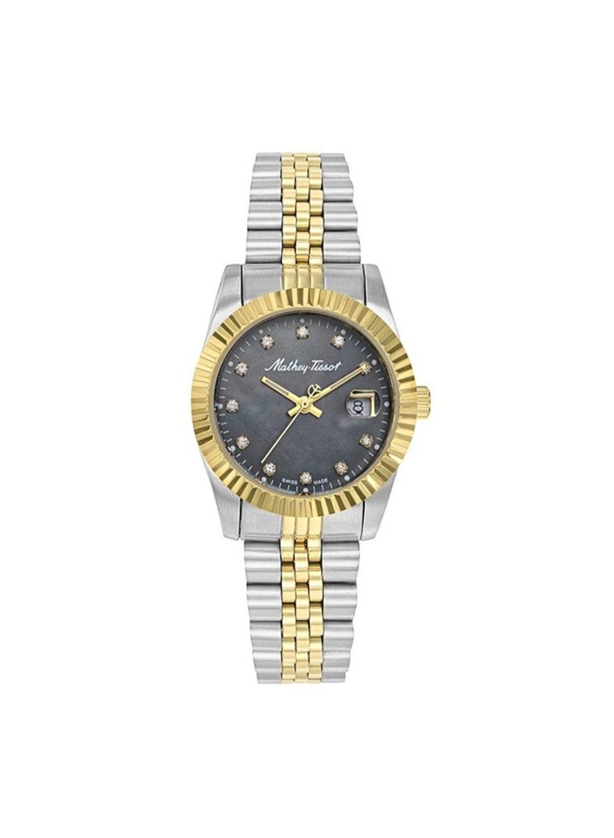 Mathey-Tissot Mathy III Ladies Quartz Watch with Black MOP Dial D910BN Mathey-Tissot - Women's Dress Watches