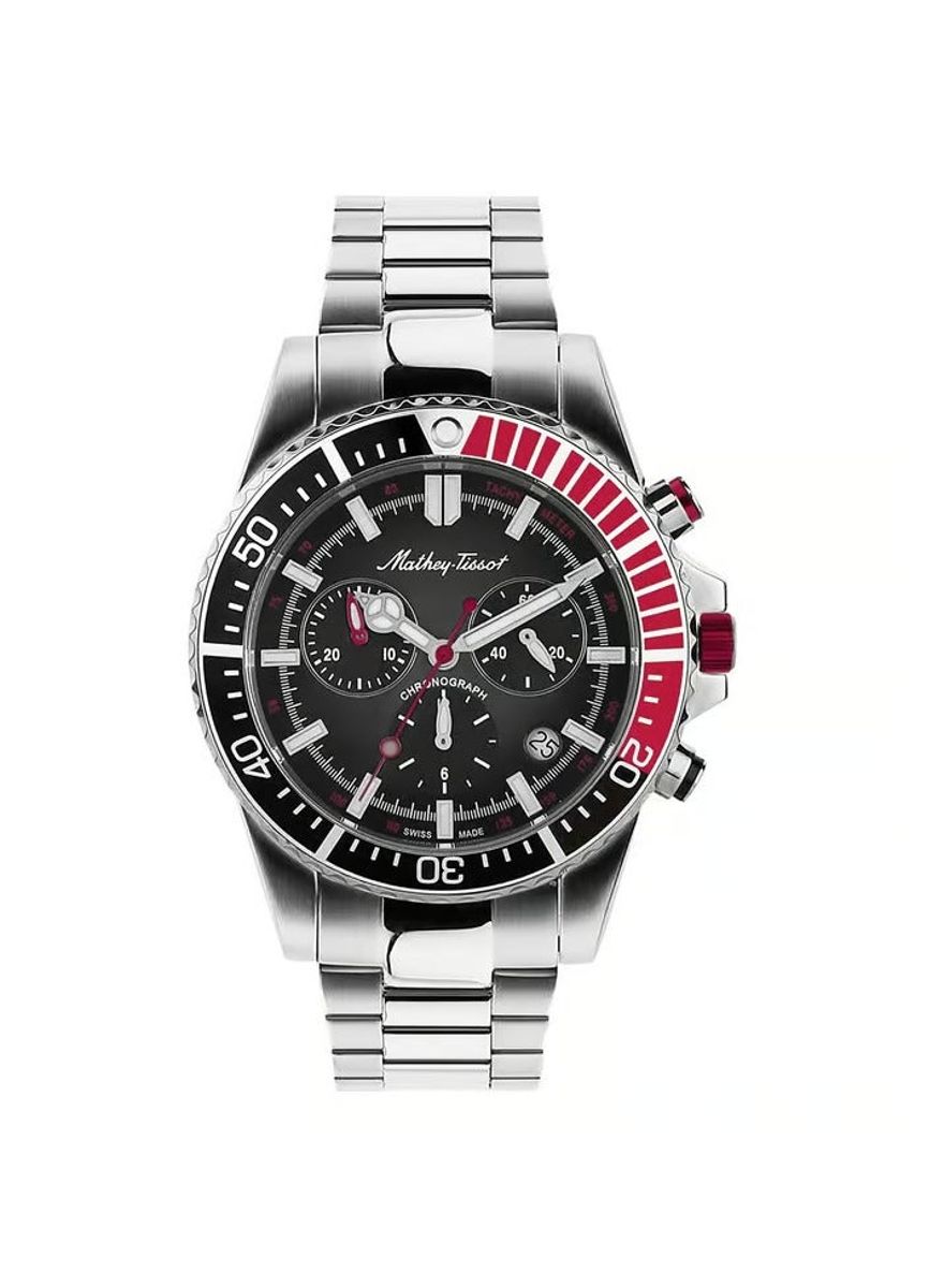 Mathey-Tissot Strike Chronograph Quartz Black Dial Men's Watch H908CHRN Mathey-Tissot Strike Chronograph Quartz Black Dial Men's Watch H908CHRN