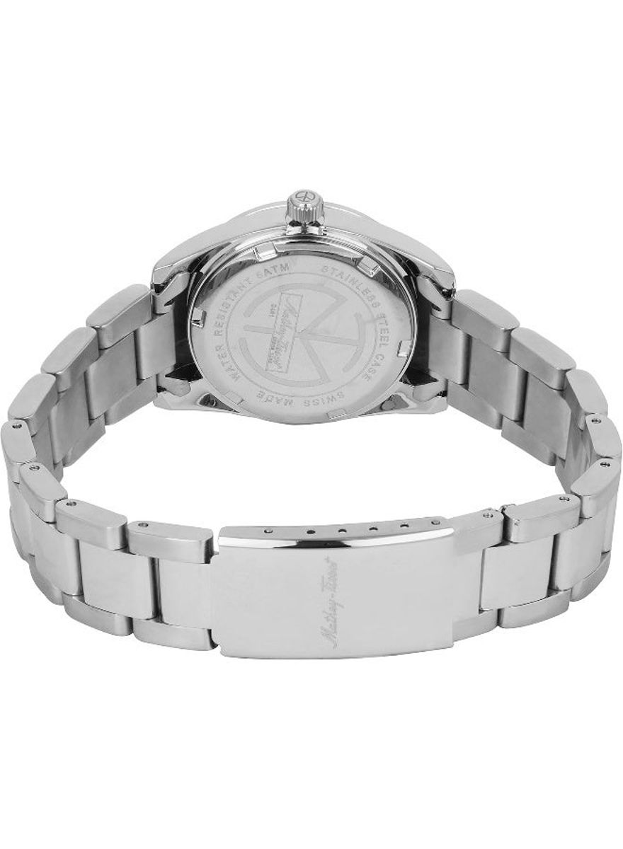 Mathey-Tissot Women’s Swiss Watch with Orange Dial & Silver Band - D451Or Mathey-Tissot - Women's Dress Watches 3
