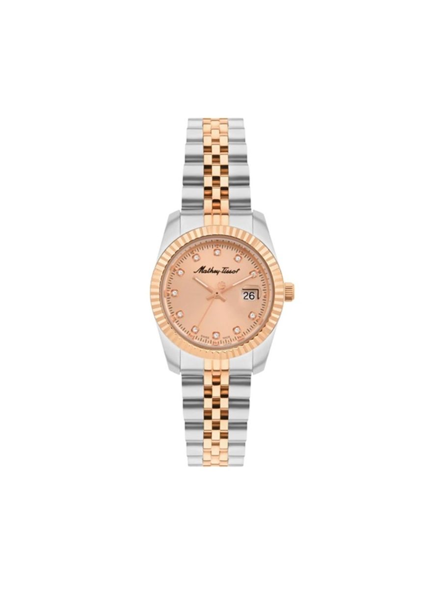 Mathey-Tissot Swiss Quartz Pink Dial Women's Two-Tone Watch - D810Rsal Mathey-Tissot - Women's Dress Watches