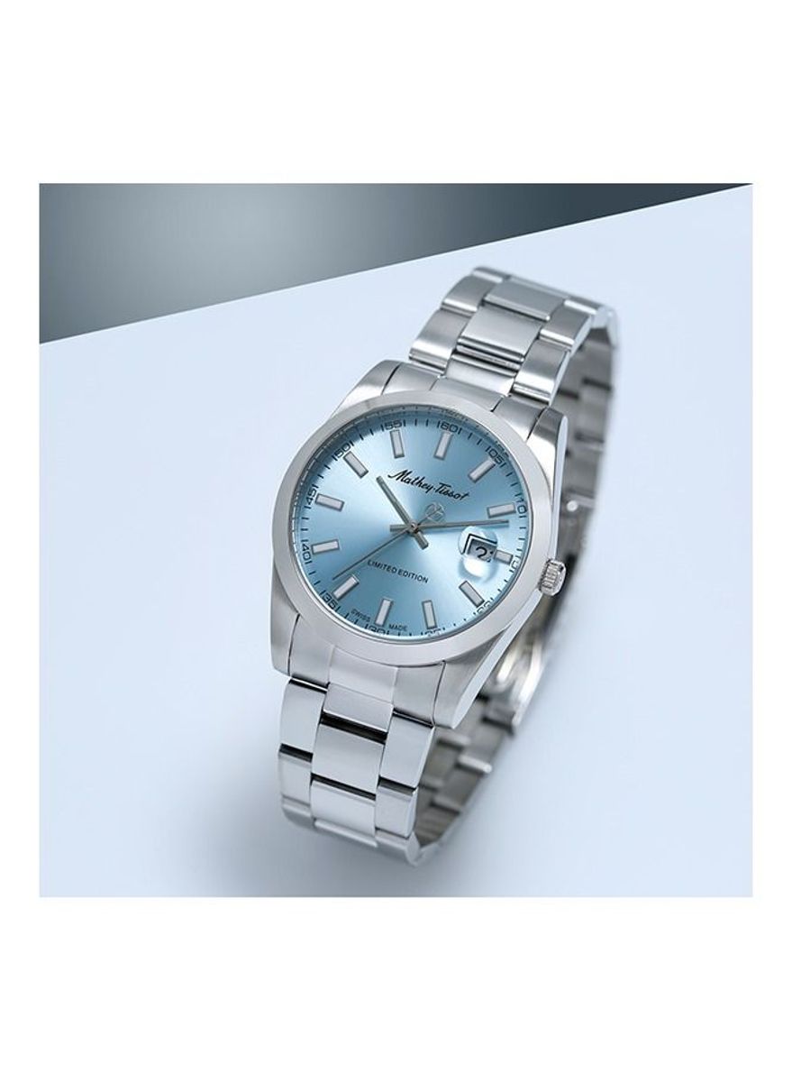 Men's Mathy I LE Swiss Blue Dial Stainless Steel Watch h451bu Mathey-Tissot - Men's Dress Watches 1